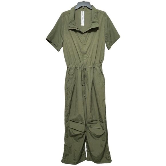 Fabletics Woven Flight Suit in Utility Green XL - Picture 5 of 12